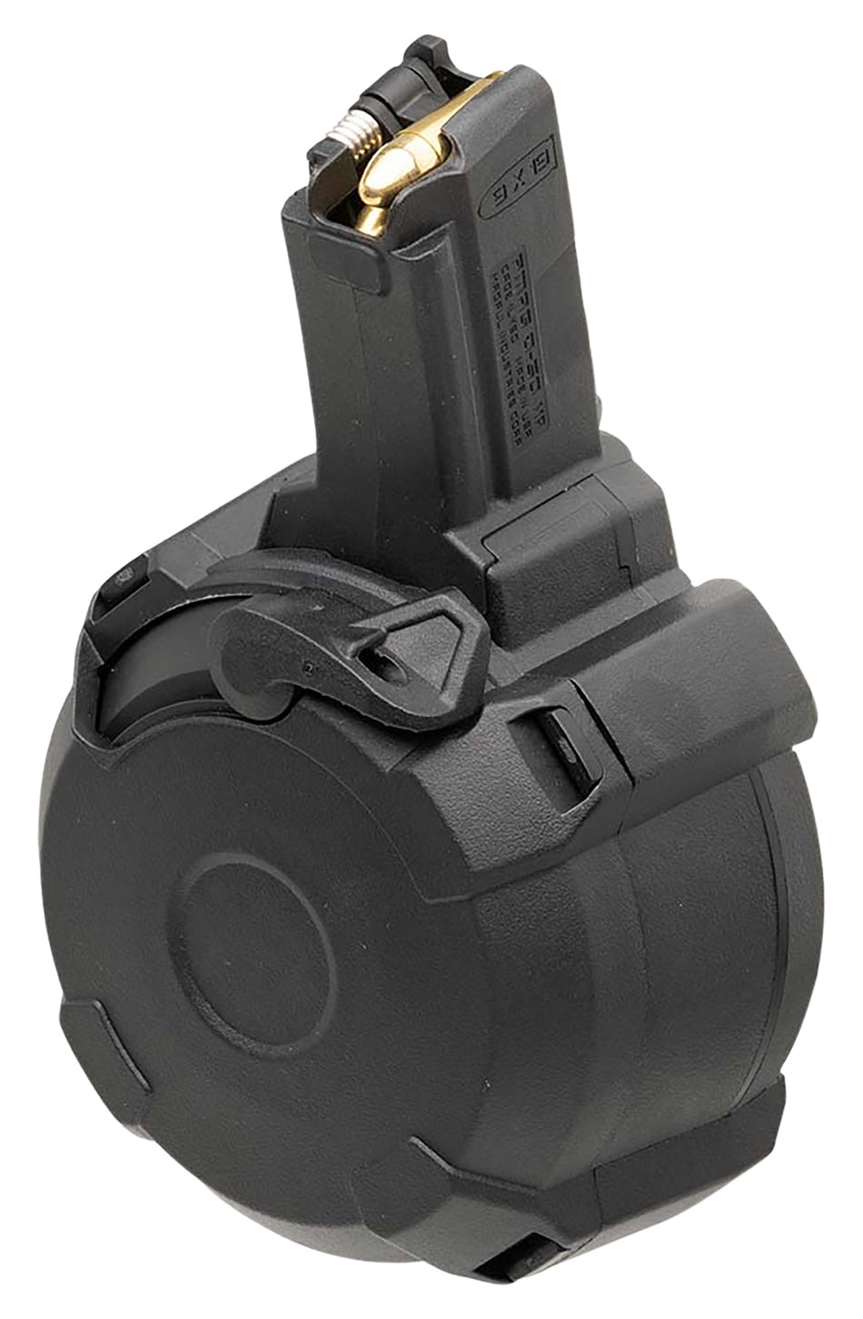 Magpul MAG1181BLK PMAG D-50 MP HK MP5/94 9mm Luger 50-Round Black Drum Magazine