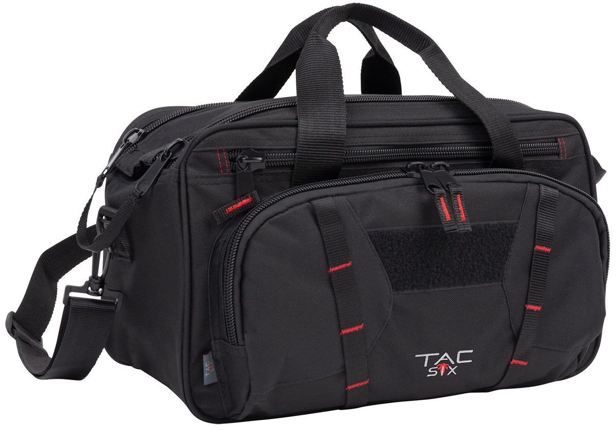 Tac Six Tactical Sporter Range Bag Black Endura Padded Pistol Rug Exterior Webbing