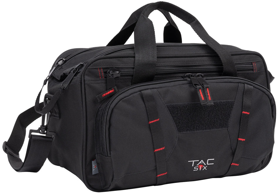 Tac Six Tactical Sporter Range Bag Black Endura Padded Pistol Rug Exterior Webbing