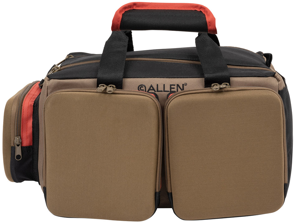 Allen Eliminator Rangemaster Shooting Range Bag Tan Multiple Pockets Pistol Rug and Stable Rigid Bottom