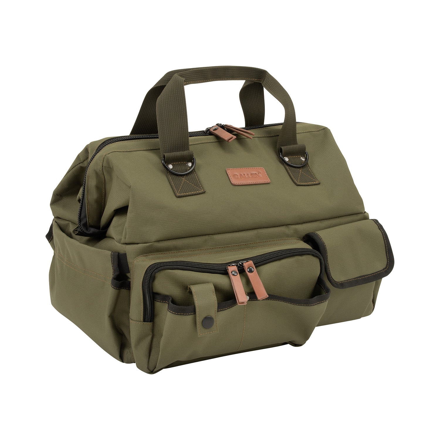 Allen Triumph Shooting Range Bag Green 600D Polyester Ripstop Removable Fold-Flat Pistol Mat 15" x 10" x 12"