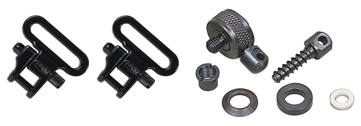 Allen 14430 Black Metal 1" Shotgun Sling Swivel Set with Hardware