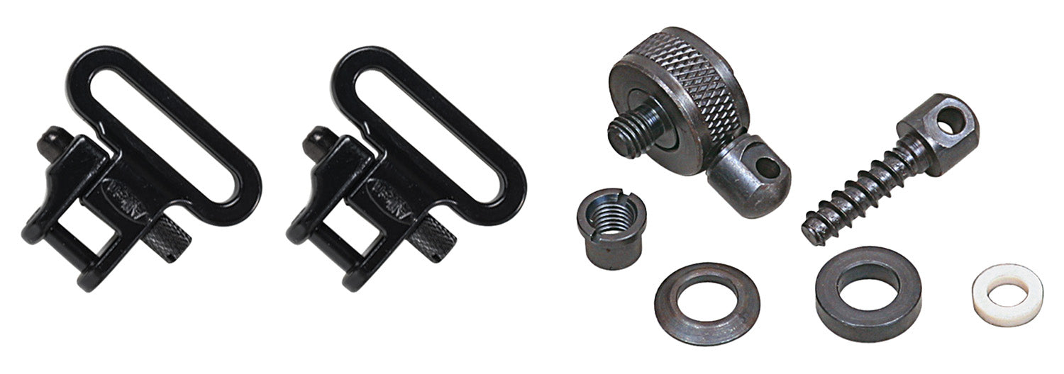 Allen 14430 Black Metal 1" Shotgun Sling Swivel Set with Hardware