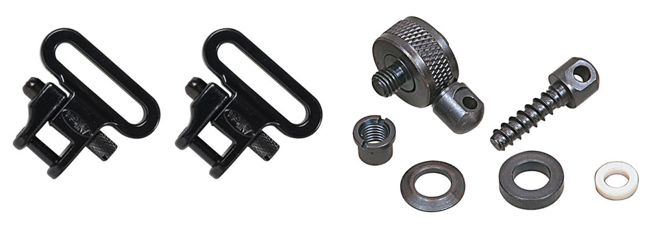 Allen 14430 Black Metal 1" Shotgun Sling Swivel Set with Hardware