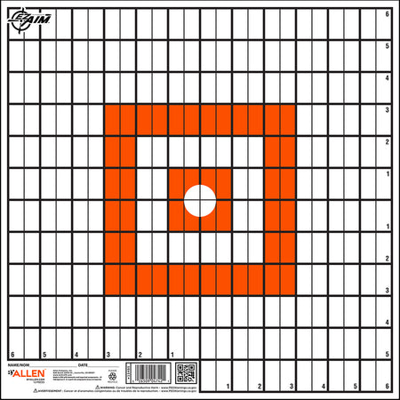 EZ-Aim 15495 Hanging Grid Paper Target 12" x 12" Orange and White 12 Per Pack