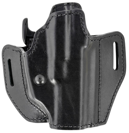 Bianchi 58351 Assent Pro-Fit OWB Leather Belt Slide Holster Size 13 Black, Compatible w/Glock 17/22/Springfield XDS, Right Hand
