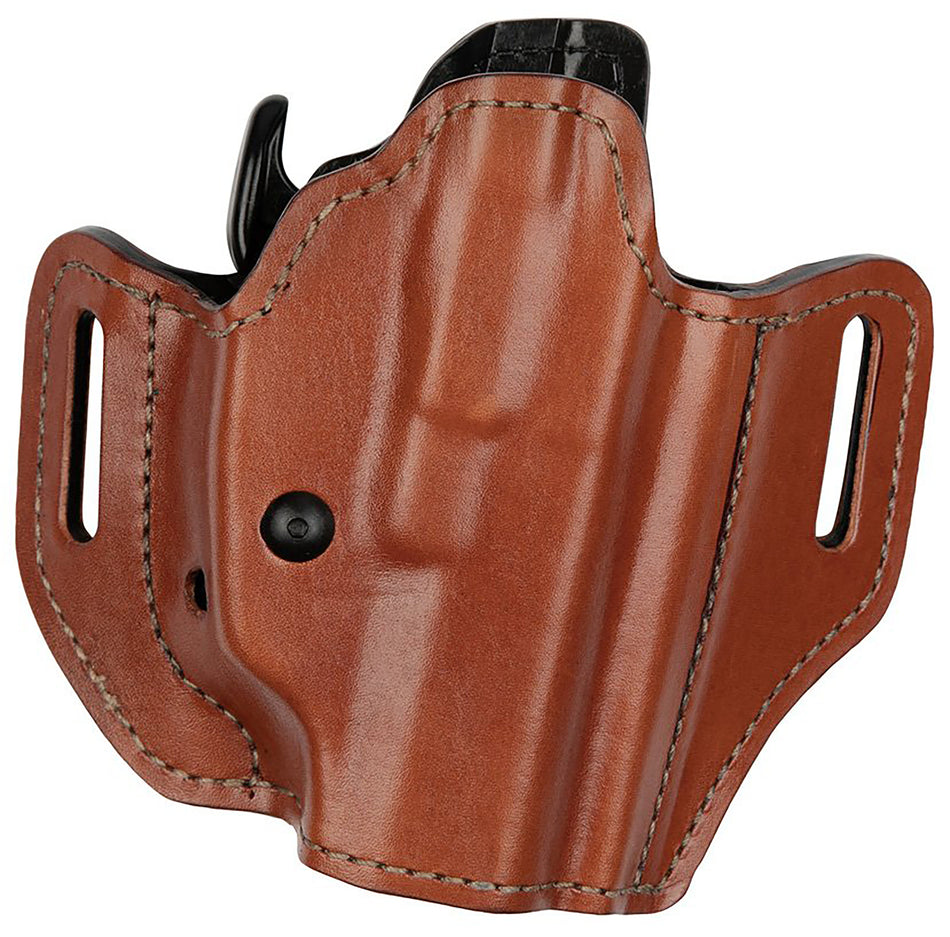 Bianchi 38351 Assent Pro-Fit OWB Leather Belt Slide Holster Size 13 Tan, Compatible w/Glock 17/22/Springfield XDS, Right Hand