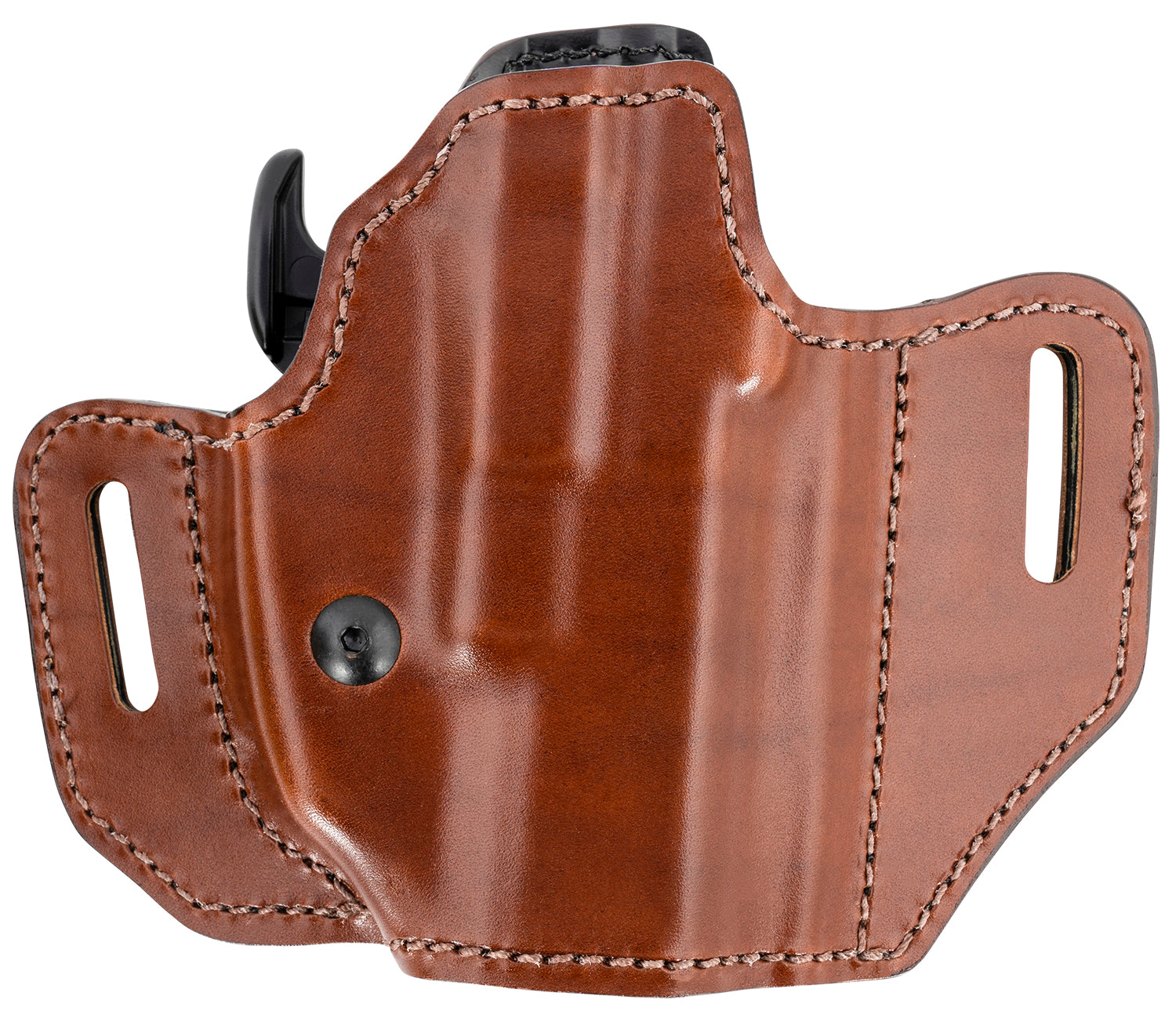 Bianchi Allusion Assent OWB Leather Holster Size 13b Tan Belt Slide for Glock 19/19X/23/FN FNS/Ruger Security-9 Right Hand