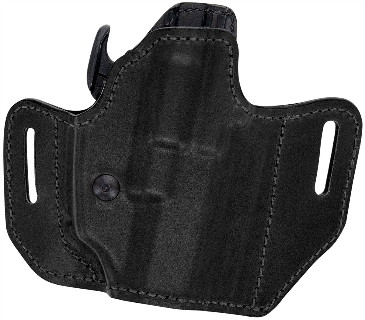 Bianchi Allusion Assent OWB Leather Holster Size 04 Black Belt Slide for Springfield XD/Sig P220/Beretta 92/FN FNP Right Hand