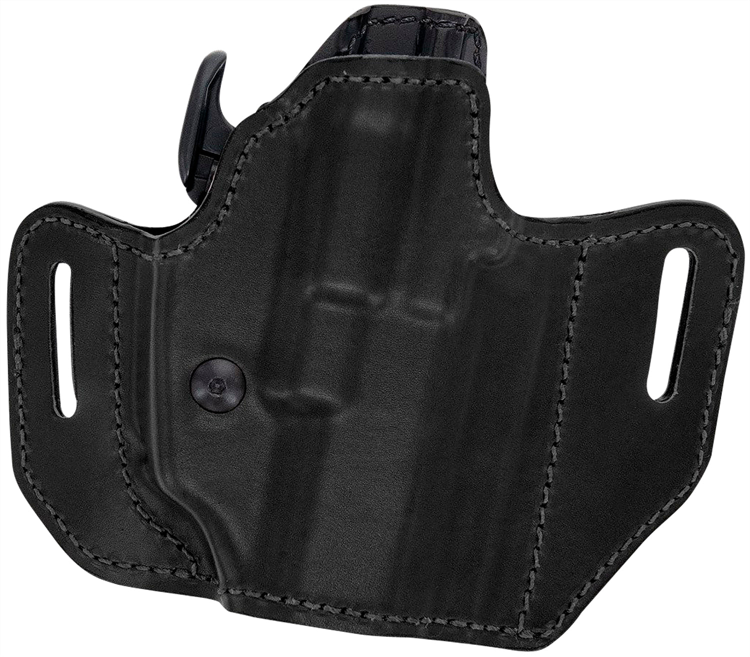 Bianchi Allusion Assent OWB Leather Holster Size 04 Black Belt Slide for Springfield XD/Sig P220/Beretta 92/FN FNP Right Hand