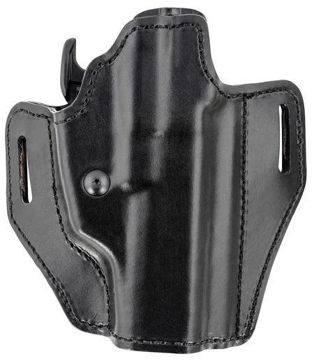 Bianchi Allusion Assent OWB Leather Holster Size 18 Black Belt Slide for S&W M&P/CZ 75/FN FNS 5in Right Hand