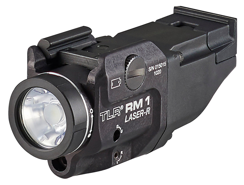 Streamlight 69446 TLR-1 RM Weapon Light Black Anodized 500 Lumens White LED with Red Laser Rail Mount