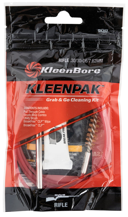 KleenBore SK20710 .30-06/7.62mm Grab & Go Pull-Through Rifle Cleaning Kit 10pk