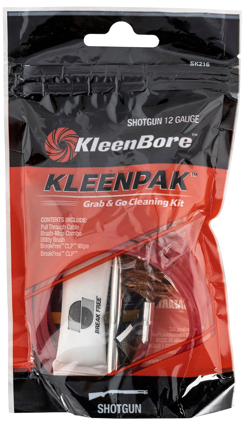 KleenBore SK21610 12 Gauge Grab & Go Shotgun Cleaning Kit Pack of 10