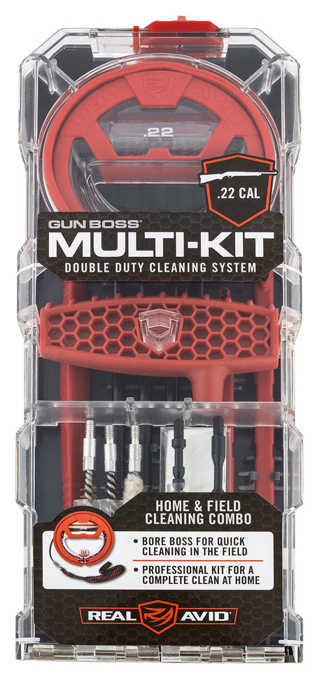 Real Avid AVGBMK22 .22 Cal Rifle Multi-Kit Gun Cleaning Set with Bore Boss