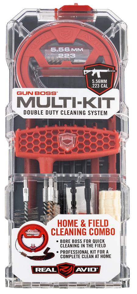 Real Avid AVGBMK223 223 Rem 5.56 NATO Rifle Multi-Kit Gun Cleaning Set with Bore Boss