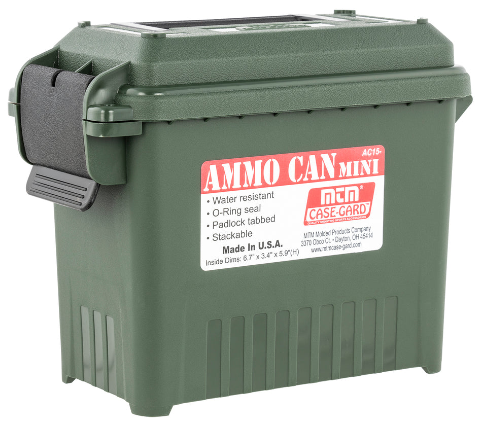MTM Case-Gard Mini Ammo Can AC1511 Multi-Caliber Forest Green Stackable Polypropylene