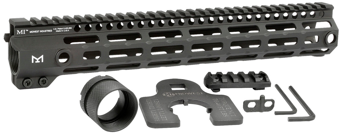 Midwest Industries 12.6" G4M AR-15 M-LOK Free-Float Handguard Black Hardcoat Anodized 6061-T6 Aluminum