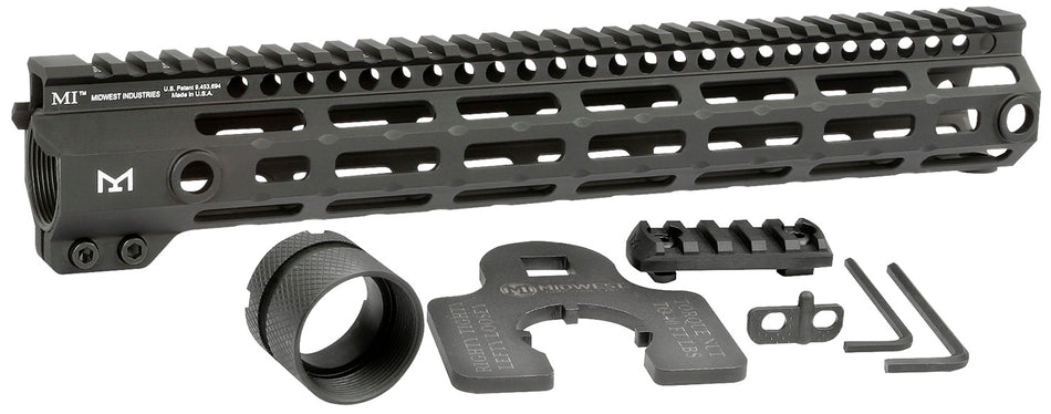 Midwest Industries 12.6" G4M AR-15 M-LOK Free-Float Handguard Black Hardcoat Anodized 6061-T6 Aluminum