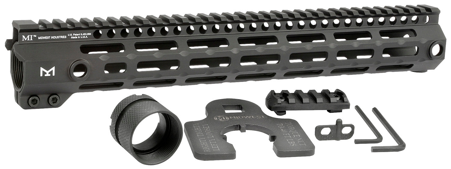 Midwest Industries 13.3" G4M AR-15 M-LOK Free-Float Handguard Black Hardcoat Anodized 6061-T6 Aluminum