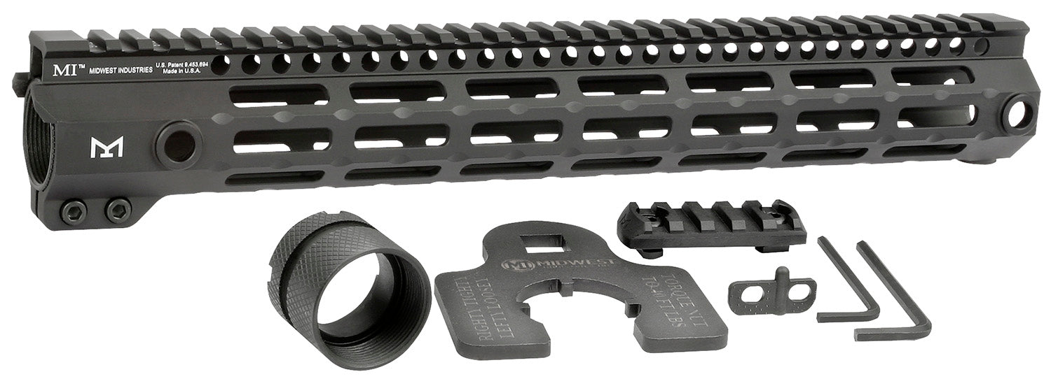 Midwest Industries 14" G4M AR-15 M-LOK Free-Float Handguard Black Hardcoat Anodized 6061-T6 Aluminum