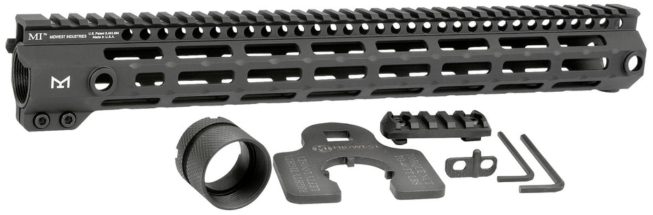 Midwest Industries MIG4M15 G4M Handguard AR-15 15" M-LOK Picatinny Top Rail Black Anodized Aluminum