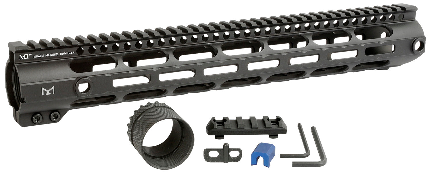 Midwest Industries MICRL30815 AR-308 Combat M-LOK Handguard 15" Low Profile DPMS Black Anodized Aluminum