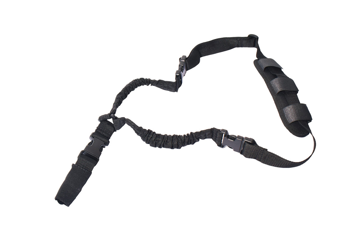 Rukx Gear ATICT1PSB Black Single Point Tactical Bungee Sling Nylon Adjustable