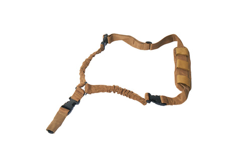 Rukx Gear ATICT1PST Tan Single Point Tactical Bungee Sling Nylon Adjustable