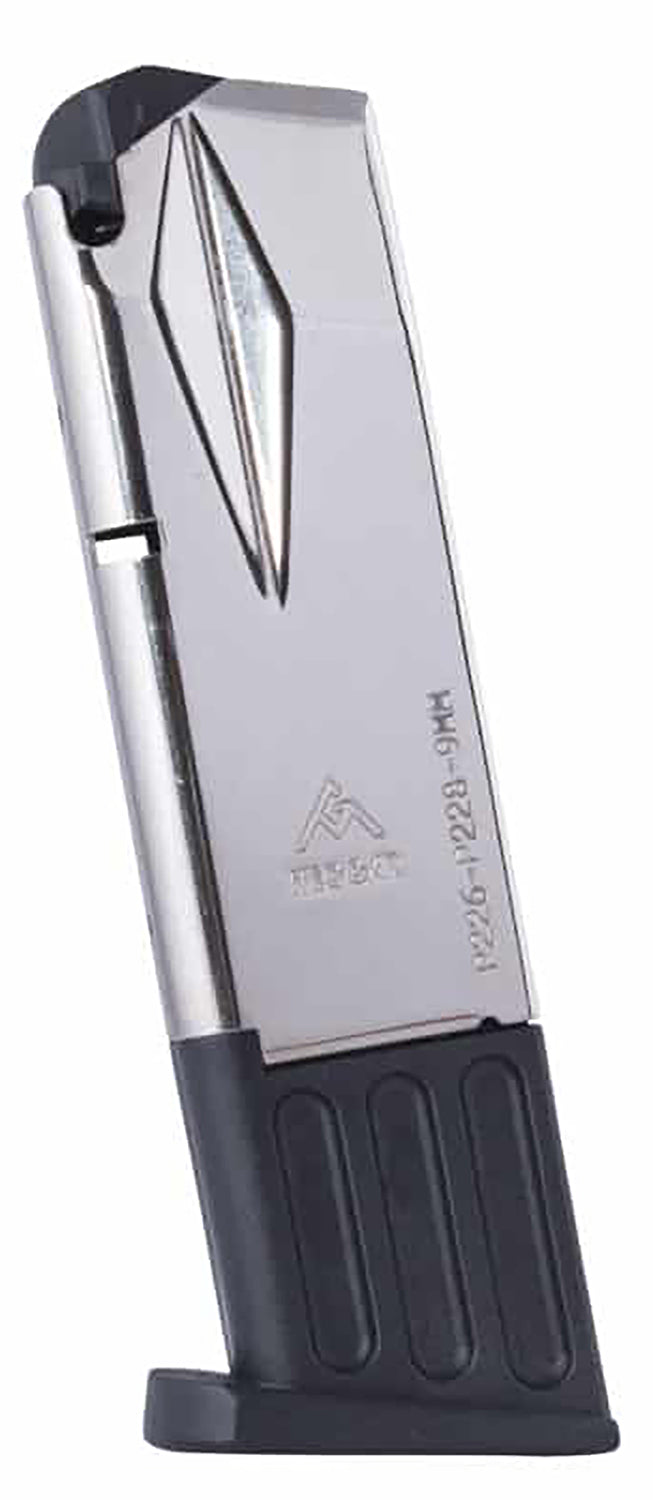 Mec-Gar MGP22610N Standard 9mm 10-Round Nickel Magazine Fits Sig P226 Carbon Steel