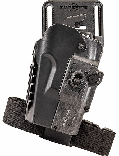 SureFire HD1RPRO MasterFire OWB Rapid Deploy Holster Black Polymer Belt Right Hand Railed Handgun with WeaponLight