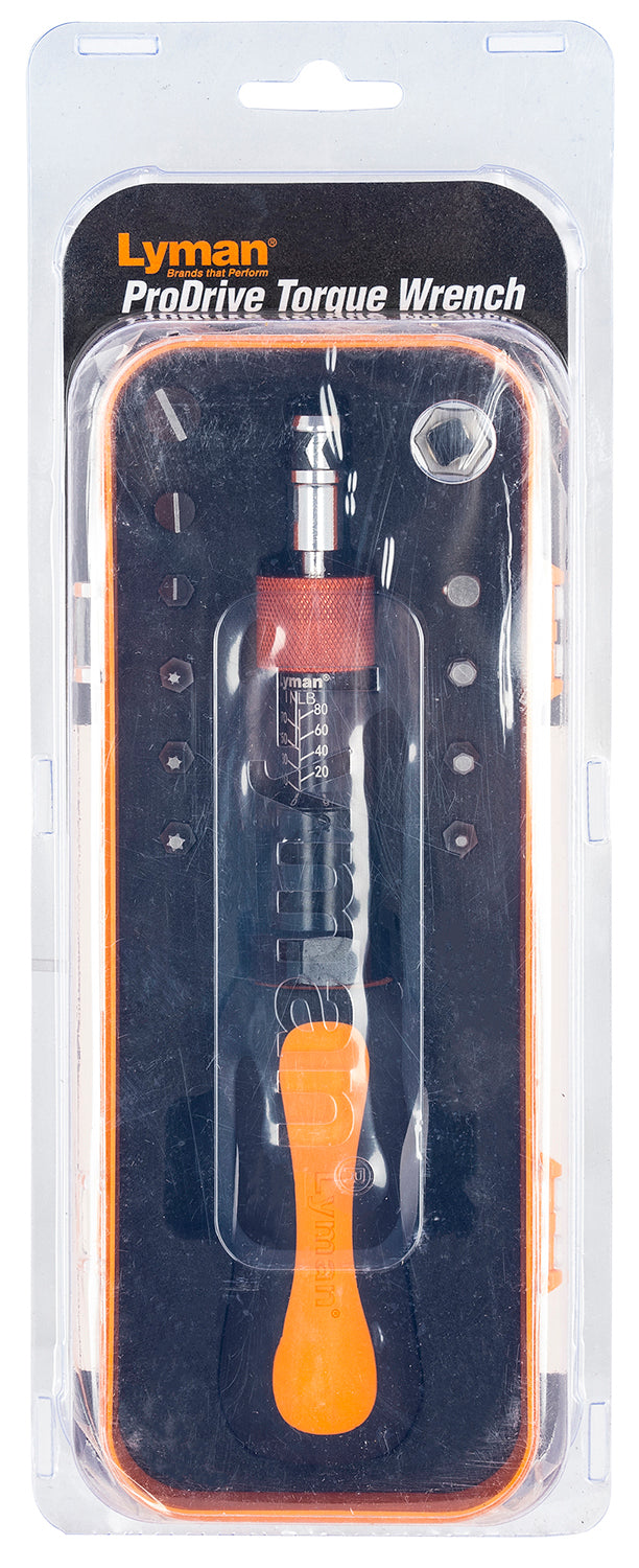 Lyman 7031300 Gunsmithing Torque Wrench Steel Black Orange Handle