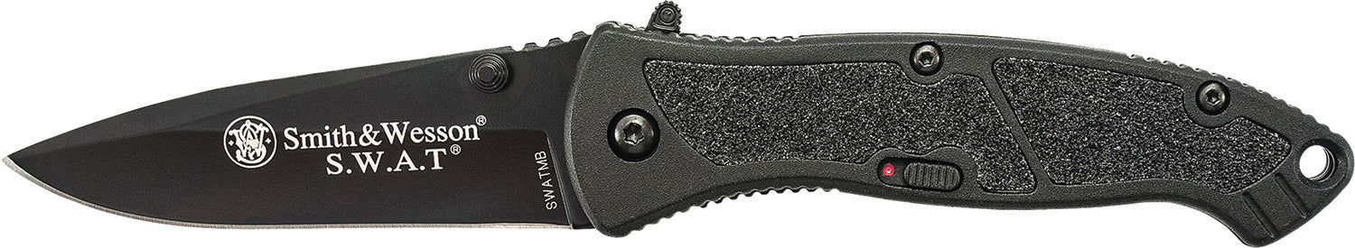 S&W SWATMBCP S.W.A.T. 3.20" M.A.G.I.C. Assisted Folding Knife Black Aluminum Handle Includes Pocket Clip