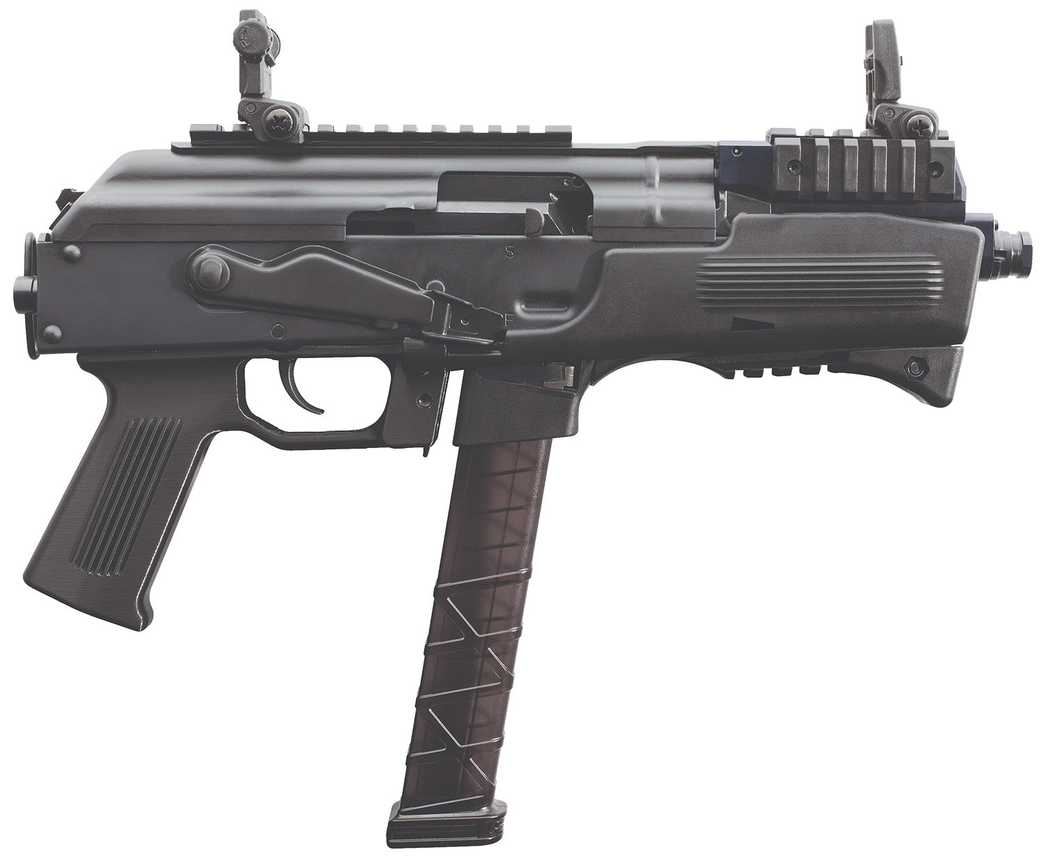 Charles Daly CF440130 PAK-9 9mm Luger 10+1 6.30" Matte Black Steel Barrel, Matte Black Steel w/Picatinny Rail Receiver, Black Polymer Grips, No Brace, Sling Swivel