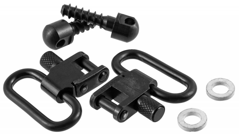 Blackhawk Lok-Down Blued 1" Swivel Set with Wood Screws Model 70SW04BK