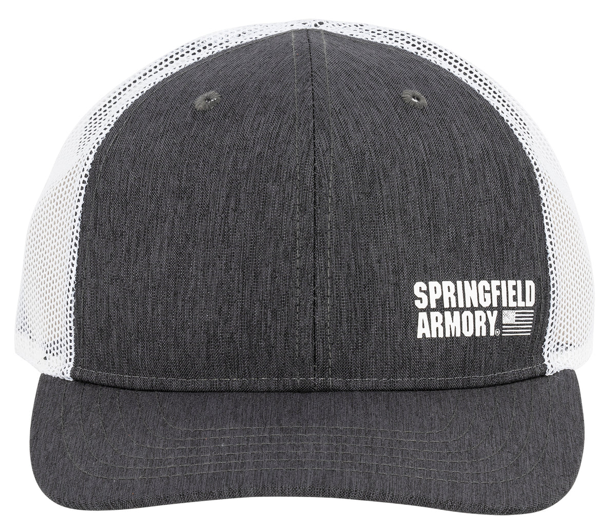Springfield Armory GEP2382 Black Gray Flag Trucker Hat Adjustable Snapback OSFA