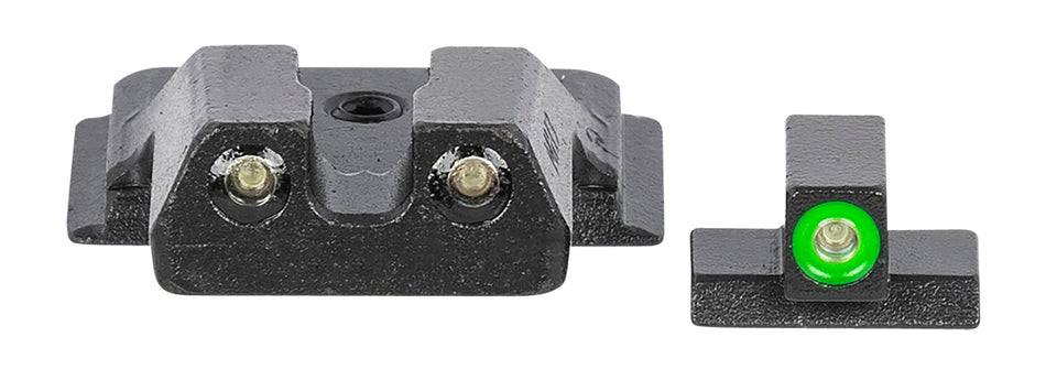 Meprolight Hyper-Bright Tritium Fixed Sight Set Green Outline Front/Black Outline Rear Smith & Wesson M&P Shield