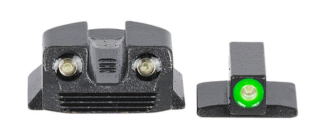 Meprolight USA Hyper-Bright Green Tritium Green/Black Frame Sight Set Kimber 1911 Micro and Micro 9