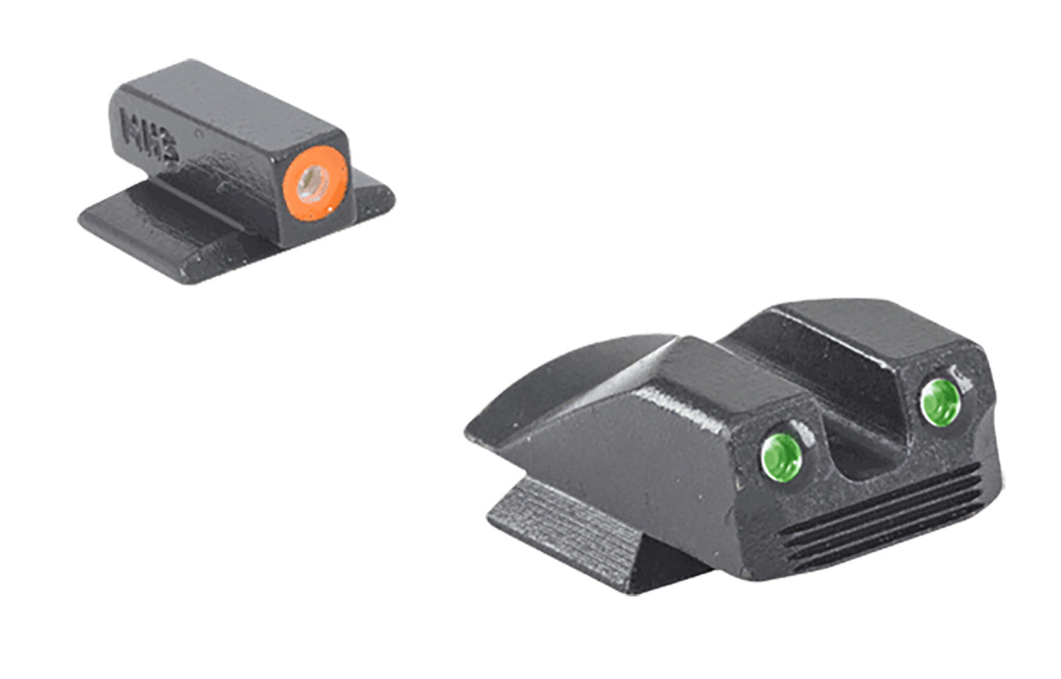 Meprolight Hyper-Bright Green/Orange Tritium Fixed Sight Set Black Frame for Kimber 1911 Micro