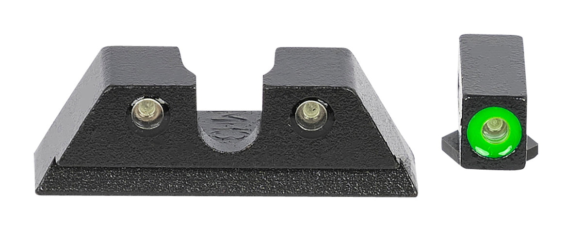 Meprolight Hyper-Bright Green Tritium Pistol Sight Set Black Frame Fits Taurus G3C
