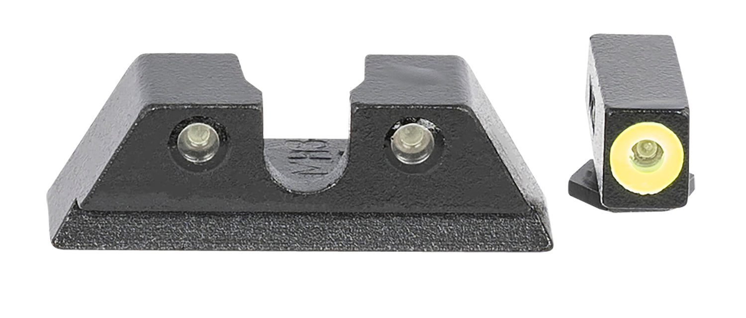 Meprolight Hyper-Bright Green Tritium Pistol Sight Set Black Frame Compatible with Taurus G3C