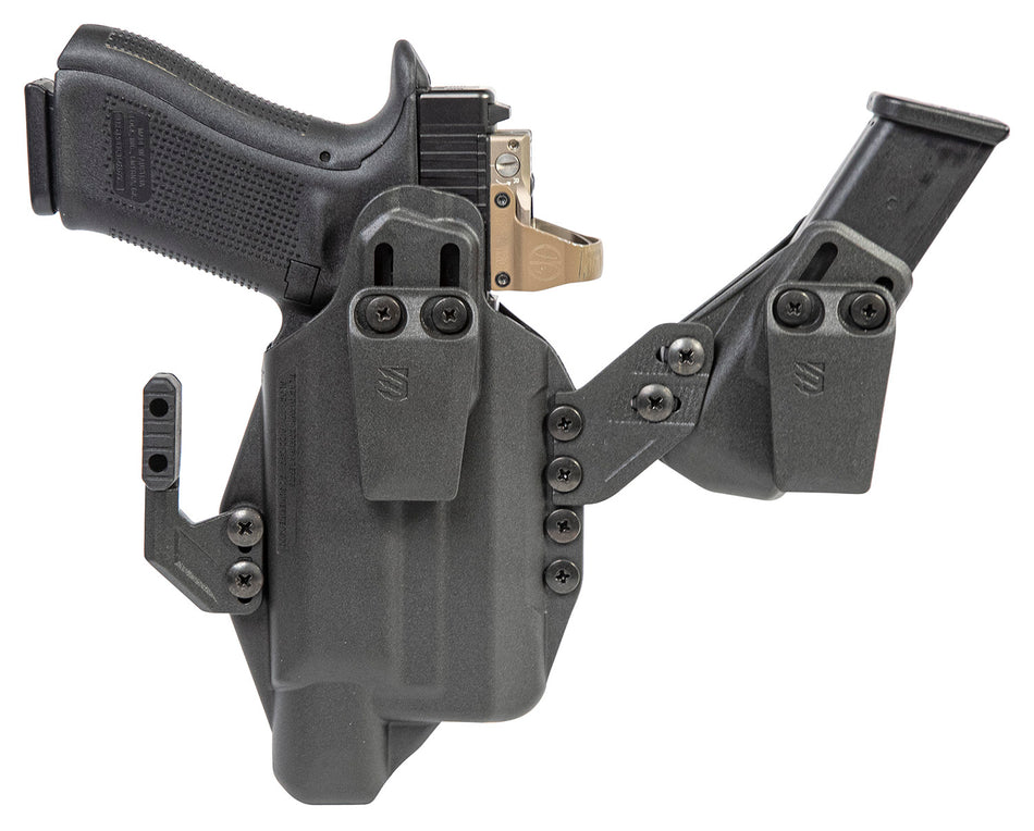 Blackhawk Stache IWB Polymer Holster Size 76 Black Compatible with Glock 43X/48 SureFire XSC Ambidextrous