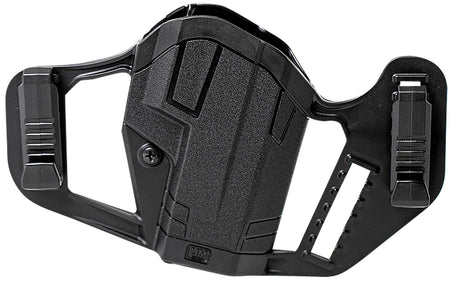 Uncle Mike's Apparition IWB OWB Belt Clip Ambidextrous Holster Black Polymer Glock 43/43X