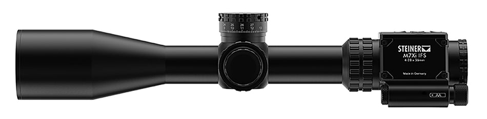 Steiner M7Xi IFS Black 4-28x56mm 34mm Tube MSR2 Reticle Smart Riflescope