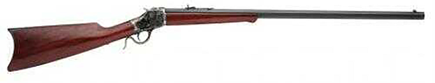 Taylors & Company 550147 1885 High Wall Full Size 45 Colt (LC) 1 Shot, 30" Blued Steel Barrel, Color Case Hardened Steel Receiver, Walnut Fixed Walnut Stock, Right Hand