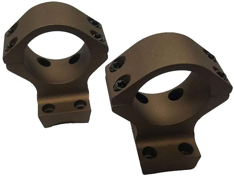 Talley HC950735 1" Tube High Scope Ring Mount Combo Burnt Bronze for Browning X-Bolt 0 MOA