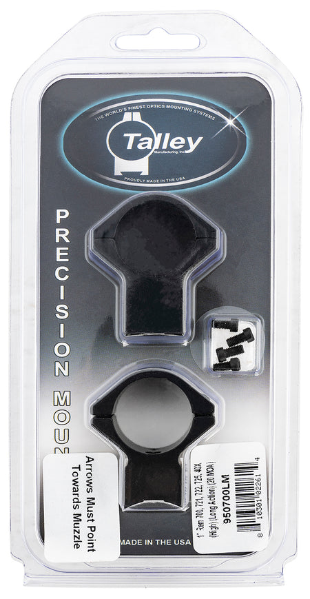 Talley 950700LM Lightweight Alloy Scope Mount Ring Combo 1" Tube Remington 700 High Long Action 20 MOA