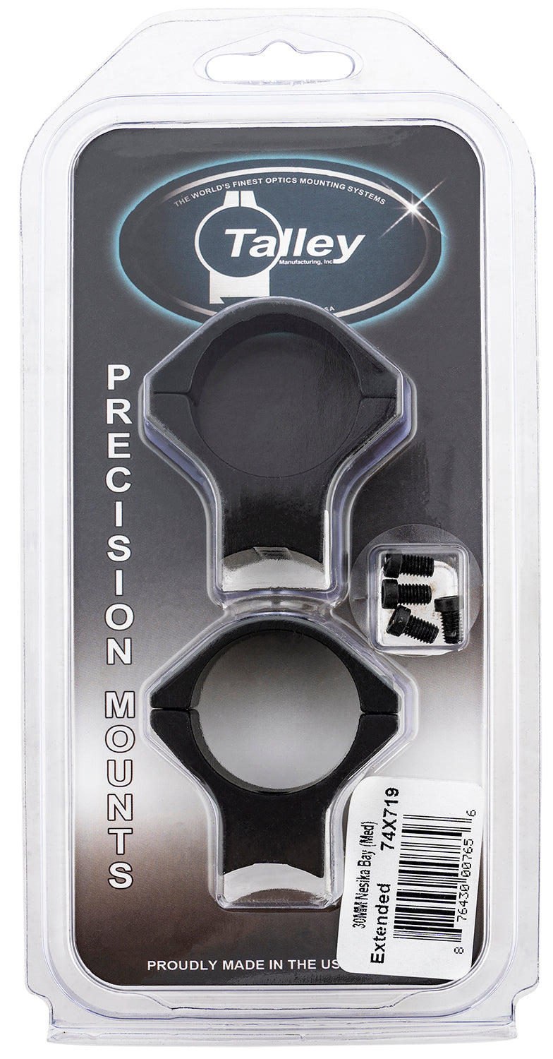 Talley 74X719 Savage AccuTrigger 30mm Medium Extended Scope Ring Mount Combo Black Anodized