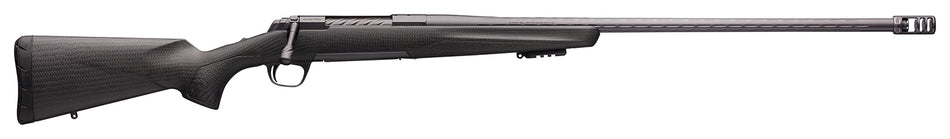Browning 035543299 X-Bolt Pro Long Range 6.8 Western 3+1 26" Skip Fluted Heavy Barrel, Recoil Hawg Muzzle Brake, Spiral Fluted Bolt, Carbon Gray Elite Cerakote, Natural Carbon Fiber Stock
