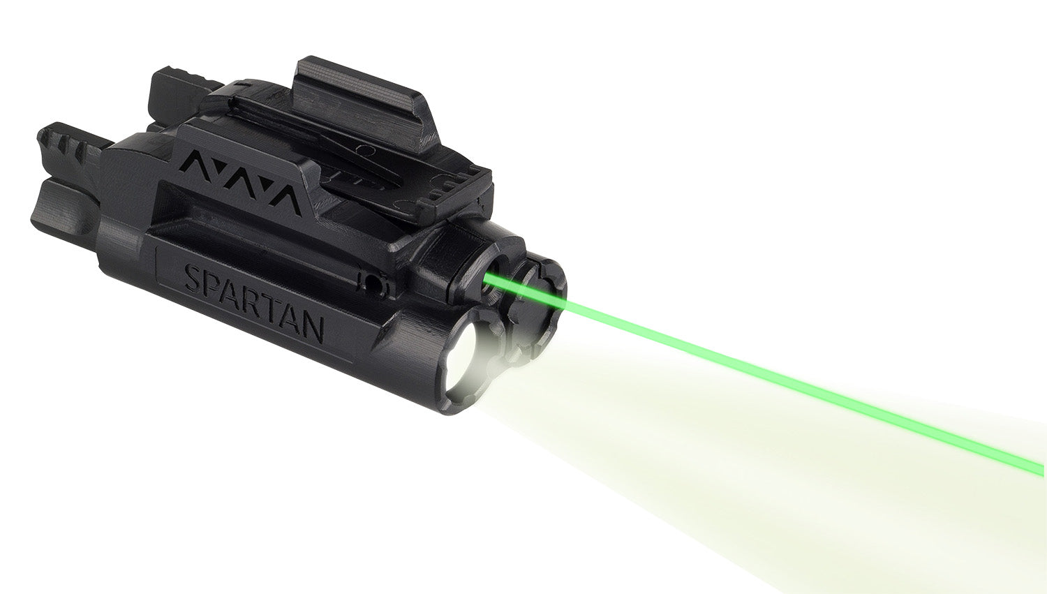 LaserMax Spartan Series Green Laser and White LED Light Rail Mount Black